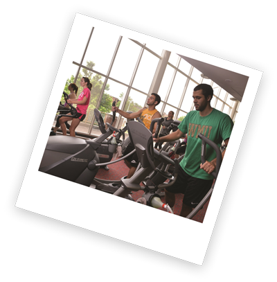 people working out in a gym